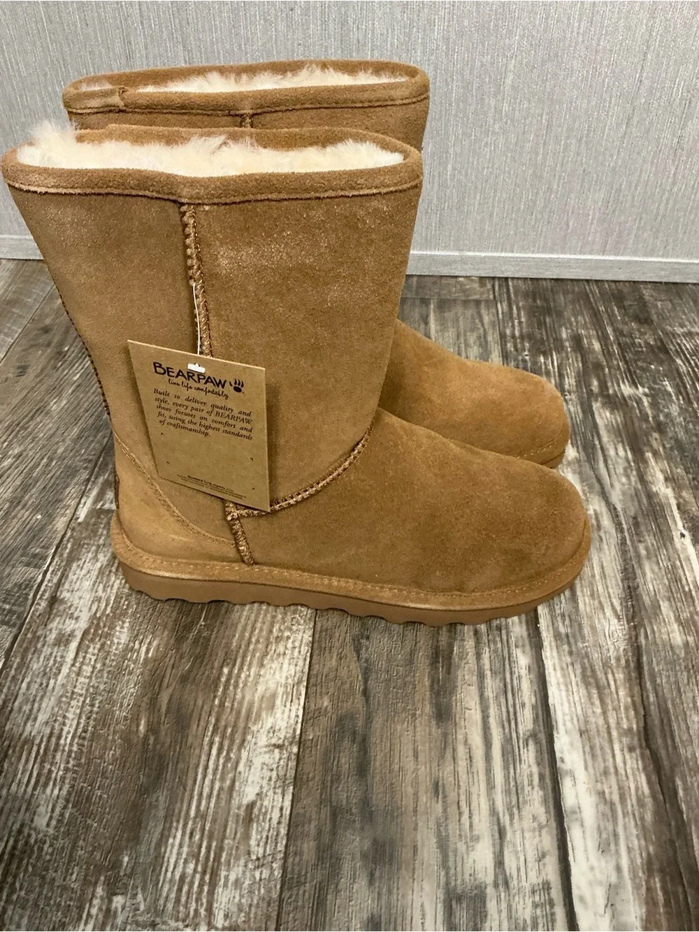 BearPaw Kids Classic Tall Chestnut Suede Boots Size 9